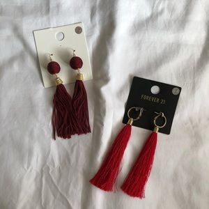 Pack of 2 fringe earrings